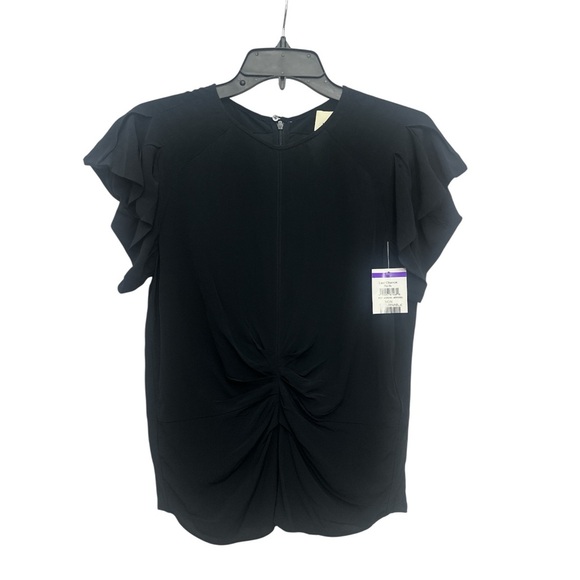 Isabel Marant Tullya Blouse Size 36 Small Ruched Front Flutter Sleeves - Picture 2 of 9